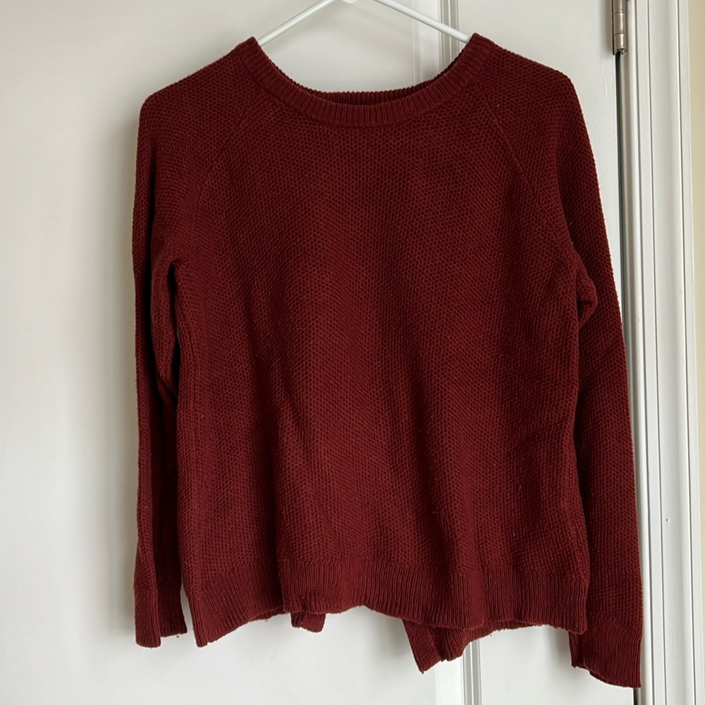 Madewell Province Cross-Back Pullover Sweater, Burnished Mahogany